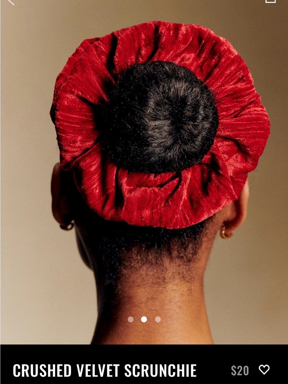 Sézane Scrunchie, red velvet, NWOT
